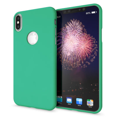 NALIA Neon Silikonhülle für iPhone X / XS – Soft-Touch & Signal-Neon – NEONSHOCK (Matte Schutzhülle) – Marke aus Berlin Grün NALIA Neon Hülle
