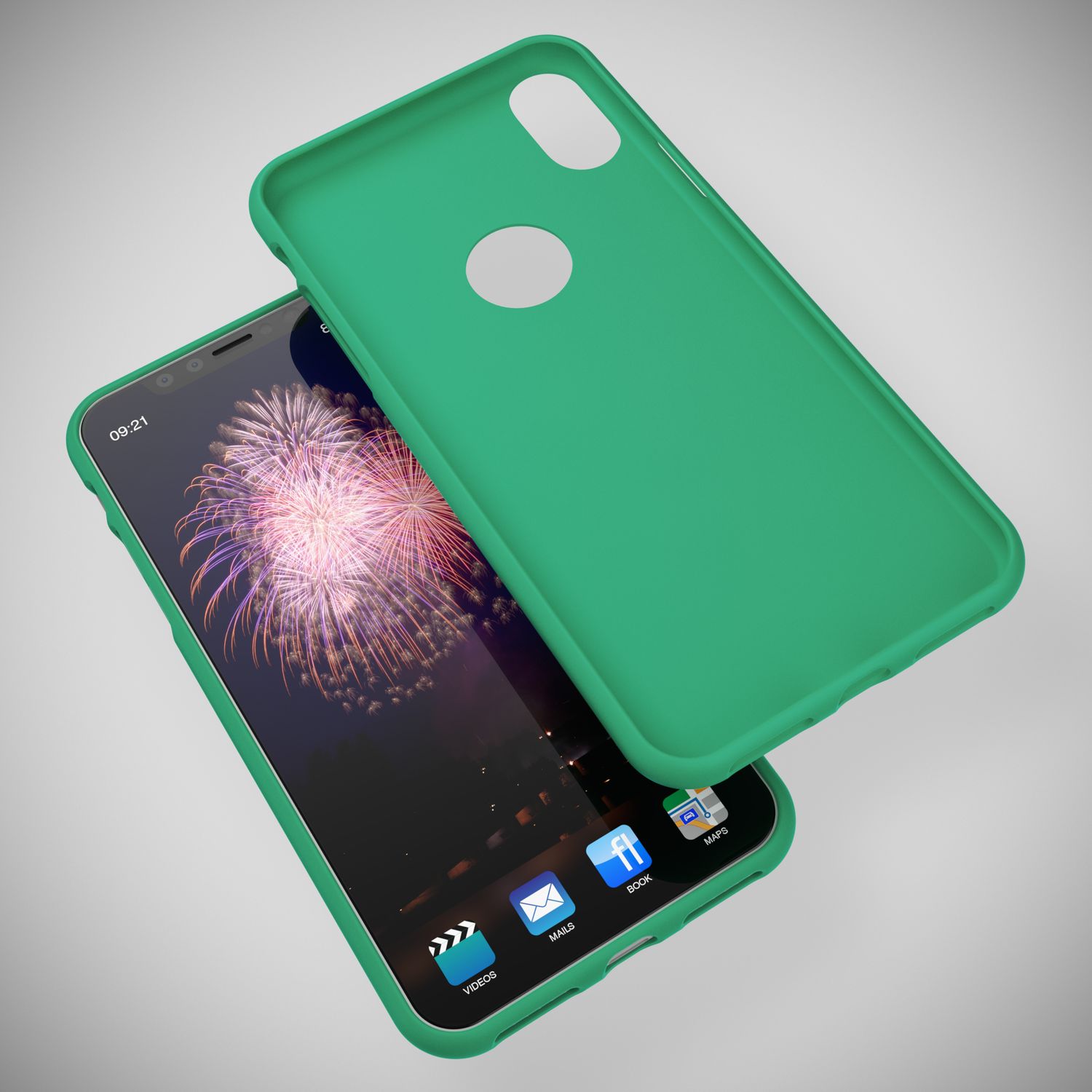 NALIA Handyhülle für Apple iPhone XS Max, Ultra-Slim TPU Hülle Silikon Neon Case Grün NALIA Protective Hülle
