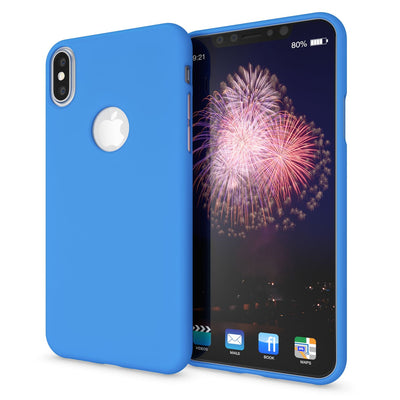 NALIA Neon Silikonhülle für iPhone XS Max – Soft-Touch & Signal-Neon – NEONSHOCK (Matte Schutzhülle) – Marke aus Berlin Blau NALIA Protective Hülle
