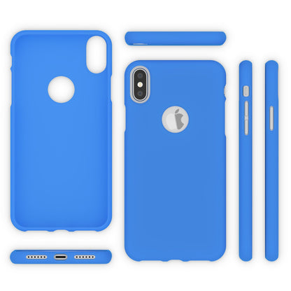 NALIA Handyhülle für Apple iPhone XS Max, Ultra-Slim TPU Hülle Silikon Neon Case Blau NALIA Protective Hülle