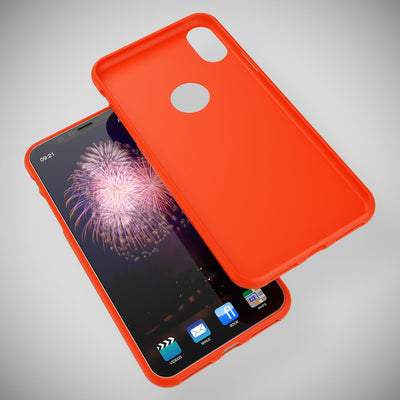 NALIA Neon Silikonhülle für iPhone X / XS – Soft-Touch & Signal-Neon – NEONSHOCK (Matte Schutzhülle) – Marke aus Berlin Orange NALIA Neon Hülle