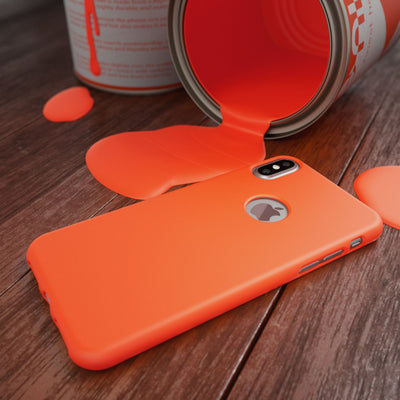 NALIA Neon Silikonhülle für iPhone XS Max – Soft-Touch & Signal-Neon – NEONSHOCK (Matte Schutzhülle) – Marke aus Berlin Orange NALIA Protective Hülle