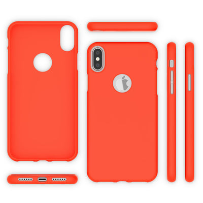 NALIA Neon Silikonhülle für iPhone X / XS – Soft-Touch & Signal-Neon – NEONSHOCK (Matte Schutzhülle) – Marke aus Berlin Orange NALIA Neon Hülle