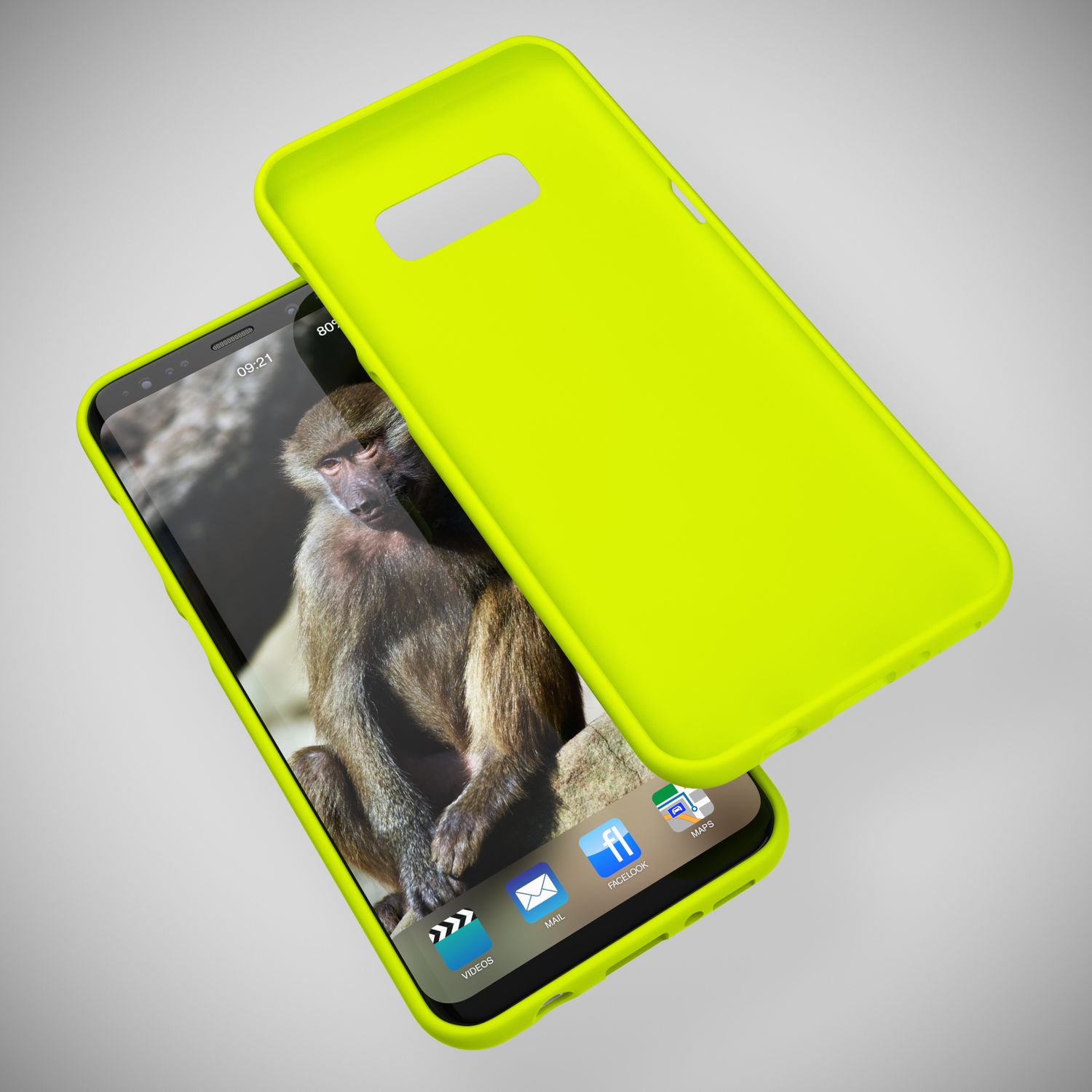 Samsung Galaxy S8 Handy Hülle von NALIA, Ultra Slim TPU Silikon Neon Case Schutz Gelb NALIA Neon Hülle