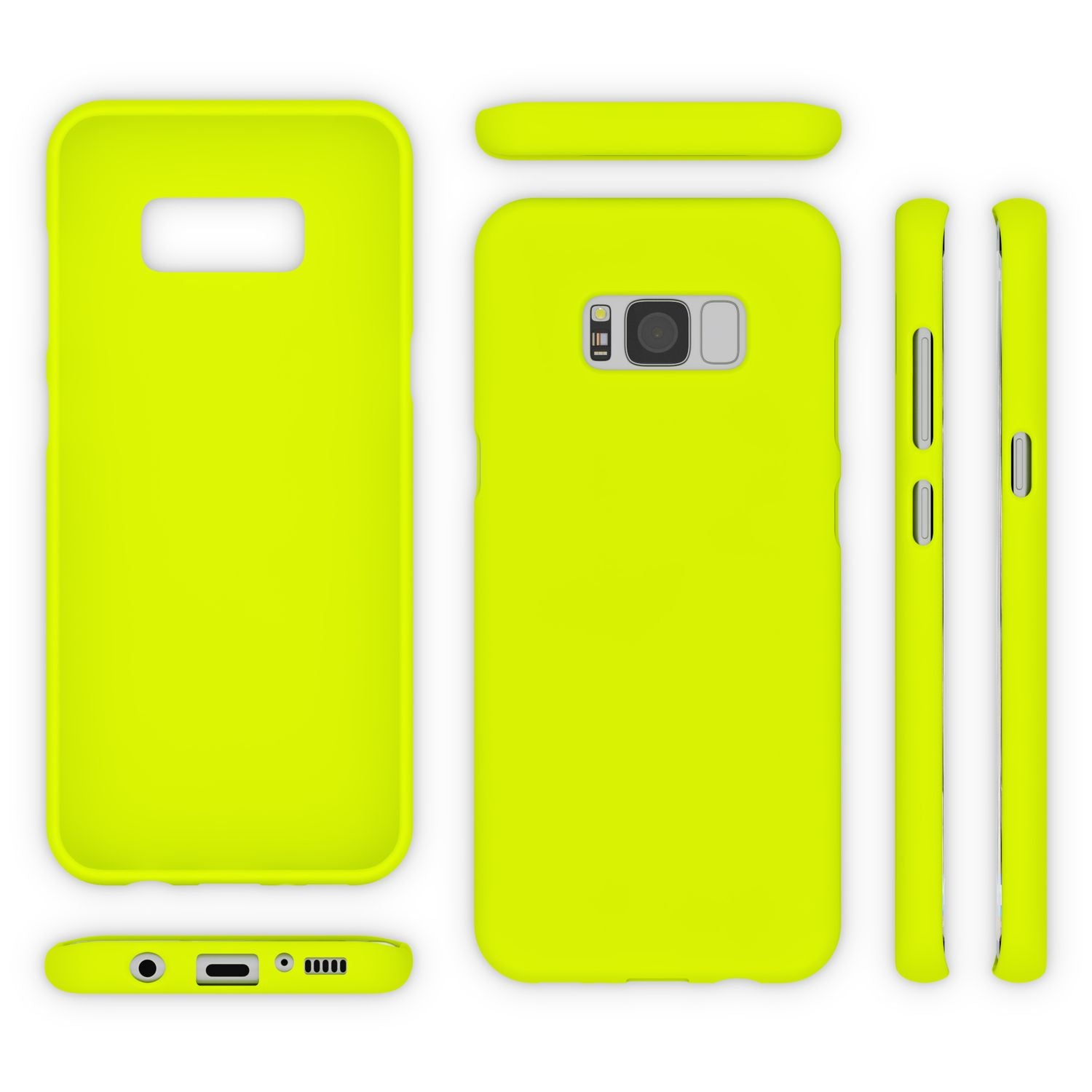 Samsung Galaxy S8 Handy Hülle von NALIA, Ultra Slim TPU Silikon Neon Case Schutz Gelb NALIA Neon Hülle