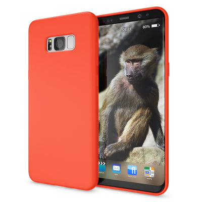 NALIA Neon Silikonhülle für Samsung Galaxy S8 Plus – Soft-Touch & Signal-Neon – NEONSHOCK (Matte Schutzhülle) – Marke aus Berlin Orange NALIA Protective Hülle