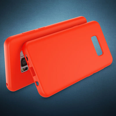 NALIA Neon Silikonhülle für Samsung Galaxy S8 Plus – Soft-Touch & Signal-Neon – NEONSHOCK (Matte Schutzhülle) – Marke aus Berlin Orange NALIA Protective Hülle