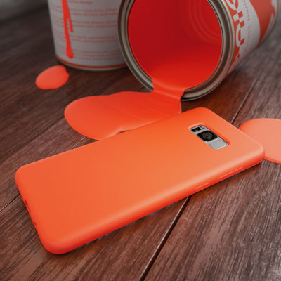 NALIA Neon Silikonhülle für Samsung Galaxy S8 Plus – Soft-Touch & Signal-Neon – NEONSHOCK (Matte Schutzhülle) – Marke aus Berlin Orange NALIA Protective Hülle