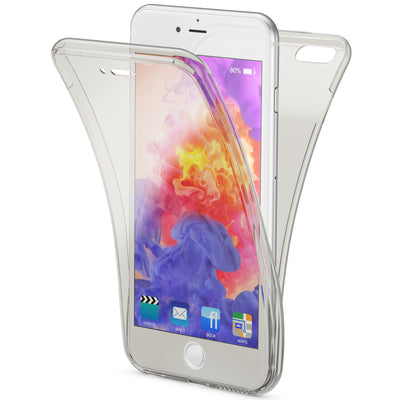 NALIA 360 Grad Handyhülle kompatibel mit Apple iPhone 6 Plus 6S Plus, Full Cover vorne hinten Doppel-Schutz, Dünnes Ganzkörper Case Silikon, Transparenter Displayschutz & Rückseite NALIA Protective Hülle