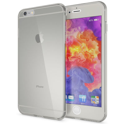 NALIA 360 Grad Handyhülle kompatibel mit Apple iPhone 6 Plus 6S Plus, Full Cover vorne hinten Doppel-Schutz, Dünnes Ganzkörper Case Silikon, Transparenter Displayschutz & Rückseite NALIA Protective Hülle