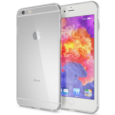 NALIA 360 Grad Handyhülle kompatibel mit Apple iPhone 6 Plus 6S Plus, Full Cover vorne hinten Doppel-Schutz, Dünnes Ganzkörper Case Silikon, Transparenter Displayschutz & Rückseite Transparent NALIA Protective Hülle