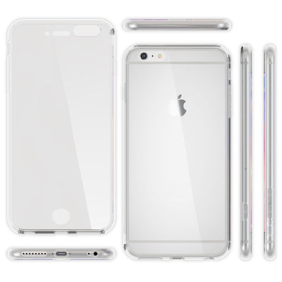 NALIA 360 Grad Handyhülle kompatibel mit Apple iPhone 6 Plus 6S Plus, Full Cover vorne hinten Doppel-Schutz, Dünnes Ganzkörper Case Silikon, Transparenter Displayschutz & Rückseite Transparent NALIA Protective Hülle