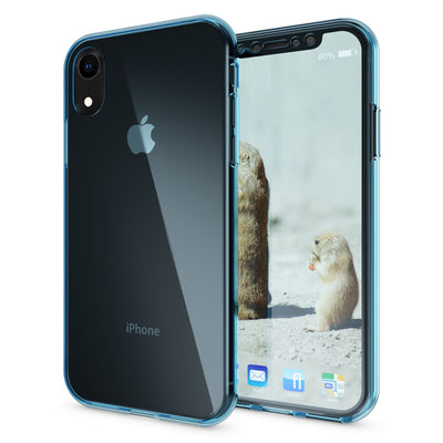 NALIA 360 Grad Hülle kompatibel mit iPhone XR, Full Cover Rundum Doppel-Schutz, Dünnes Ganzkörper Case Silikon Etui Handytasche, Displayschutz & Rückseite Handyhülle Gold NALIA Protective Hülle