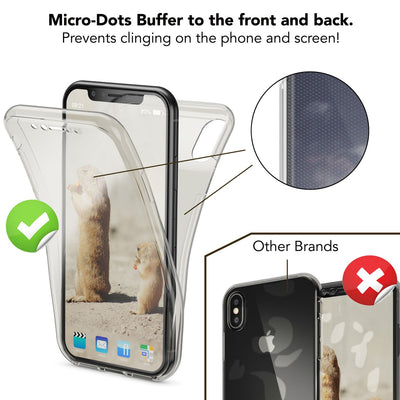 NALIA 360 Grad Handyhülle kompatibel mit iPhone XS Max, Full Cover Rundum Doppel-Schutz, Dünnes Ganzkörper Case Silikon Etui Handytasche, Displayschutz & Rückseite Hülle Gold NALIA Protective Hülle