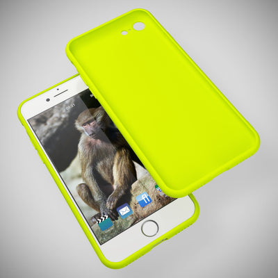 NALIA Neon Hülle kompatibel mit iPhone SE 2022 / SE 2020 / 8 / 7, Ultra-Slim Silikon Handyhülle Soft Case Phone Cover Stoßfest Dünn, Weiche Gummi Schutzhülle Handy-Tasche Bumper Etui Orange NALIA Neon Hülle