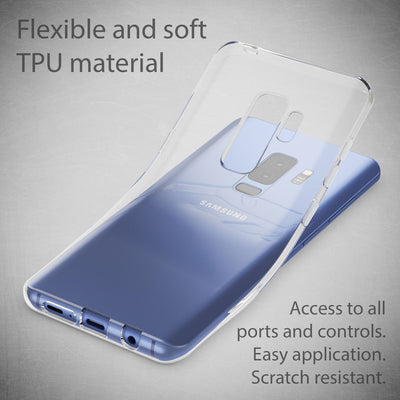NALIA Transparente Silikonhülle für Samsung Galaxy S9 Plus – Anti-Gelb & Rutschfest – GLAZE (Handyhülle Kristallklar, Schlank & Stoßfest) – Marke aus Berlin Default Title NALIA Transparente Hülle