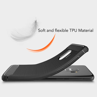 NALIA Silikonhülle für Samsung Galaxy S9 – Rutschfest & Matt – VORTEX (Gebürstete Optik & Carbon Design) – Marke aus Berlin Default Title NALIA Protective Hülle