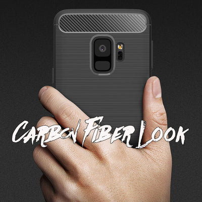 NALIA Silikonhülle für Samsung Galaxy S9 – Rutschfest & Matt – VORTEX (Gebürstete Optik & Carbon Design) – Marke aus Berlin Default Title NALIA Protective Hülle