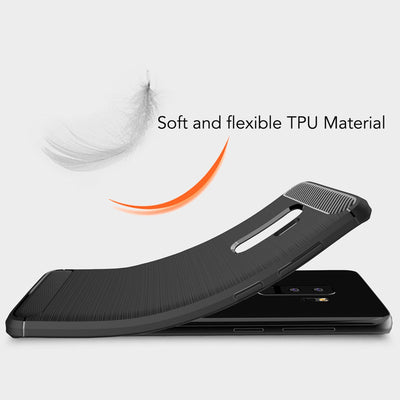 NALIA Silikonhülle für Samsung Galaxy S9 Plus – Rutschfest & Matt – VORTEX (Gebürstete Optik & Carbon Design) – Marke aus Berlin Default Title NALIA Protective Hülle