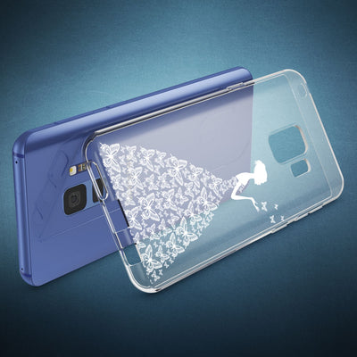 NALIA Handyhülle kompatibel mit Samsung Galaxy S9, Slim Silikon Motiv Case Crystal Schutzhülle Dünn Durchsichtig, Etui Handy-Tasche Back-Cover Transparent Bumper Butterfly Princess NALIA SlimFit Hülle