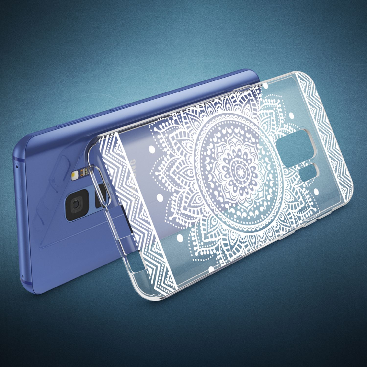 Samsung Galaxy S9 Hülle Handyhülle von NALIA, Slim Silikon Motiv Case Schutzhülle Circle Flowers NALIA