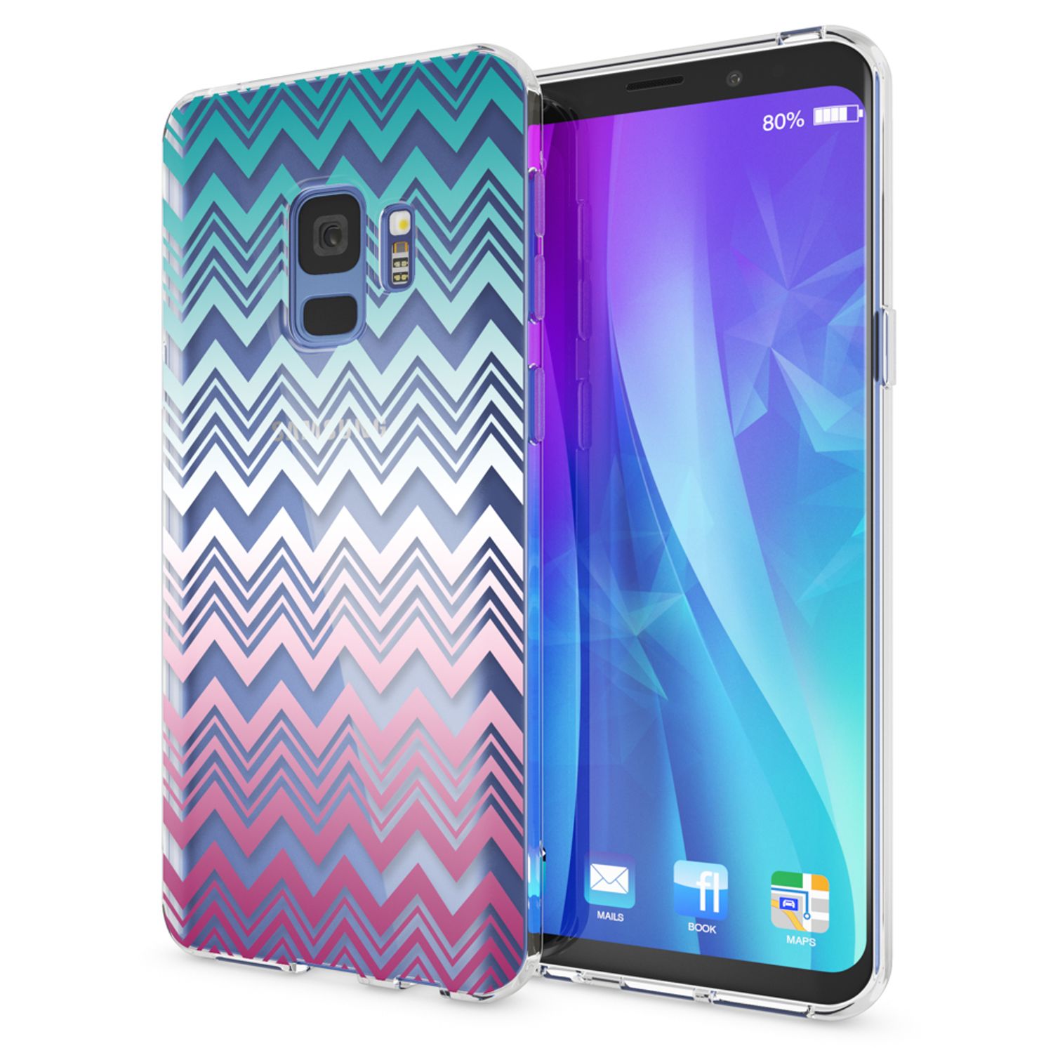 Samsung Galaxy S9 Hülle Handyhülle von NALIA, Slim Silikon Motiv Case Schutzhülle Circle Flowers NALIA