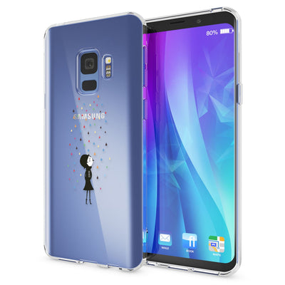 NALIA Handyhülle kompatibel mit Samsung Galaxy S9, Slim Silikon Motiv Case Crystal Schutzhülle Dünn Durchsichtig, Etui Handy-Tasche Back-Cover Transparent Bumper Circle Flowers NALIA SlimFit Hülle