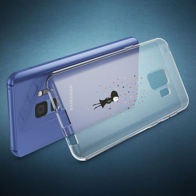 NALIA Handyhülle kompatibel mit Samsung Galaxy S9, Slim Silikon Motiv Case Crystal Schutzhülle Dünn Durchsichtig, Etui Handy-Tasche Back-Cover Transparent Bumper Circle Flowers NALIA SlimFit Hülle