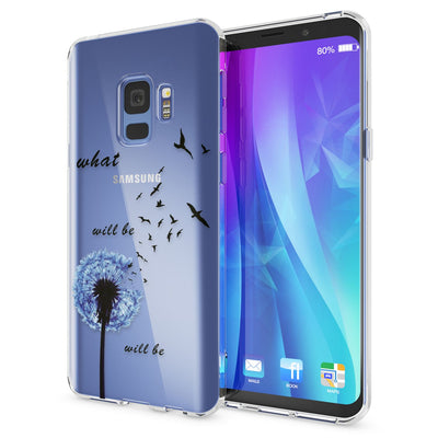 NALIA Handyhülle kompatibel mit Samsung Galaxy S9, Slim Silikon Motiv Case Crystal Schutzhülle Dünn Durchsichtig, Etui Handy-Tasche Back-Cover Transparent Bumper Circle Flowers NALIA SlimFit Hülle