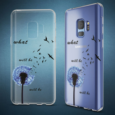 NALIA Handyhülle kompatibel mit Samsung Galaxy S9, Slim Silikon Motiv Case Crystal Schutzhülle Dünn Durchsichtig, Etui Handy-Tasche Back-Cover Transparent Bumper Circle Flowers NALIA SlimFit Hülle