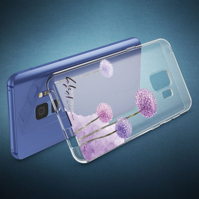NALIA Handyhülle kompatibel mit Samsung Galaxy S9, Slim Silikon Motiv Case Crystal Schutzhülle Dünn Durchsichtig, Etui Handy-Tasche Back-Cover Transparent Bumper Circle Flowers NALIA SlimFit Hülle