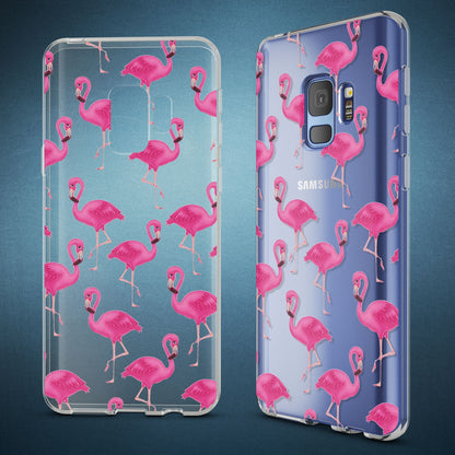 Samsung Galaxy S9 Hülle Handyhülle von NALIA, Slim Silikon Motiv Case Schutzhülle Flamingo Pink NALIA