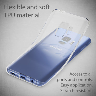 NALIA Handyhülle kompatibel mit Samsung Galaxy S9, Slim Silikon Motiv Case Crystal Schutzhülle Dünn Durchsichtig, Etui Handy-Tasche Back-Cover Transparent Bumper Flamingo Pink NALIA SlimFit Hülle