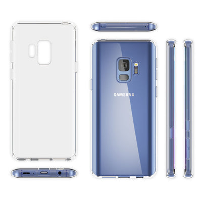 NALIA Handyhülle kompatibel mit Samsung Galaxy S9, Slim Silikon Motiv Case Crystal Schutzhülle Dünn Durchsichtig, Etui Handy-Tasche Back-Cover Transparent Bumper Flamingo Pink NALIA SlimFit Hülle