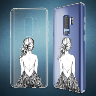 NALIA Handyhülle kompatibel mit Samsung Galaxy S9 Plus, Slim Silikon Motiv Case Crystal Schutzhülle Dünn Durchsichtig, Etui Handy-Tasche Back-Cover Transparent Bumper NALIA SlimFit Hülle