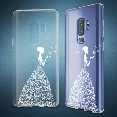 NALIA Handyhülle kompatibel mit Samsung Galaxy S9 Plus, Slim Silikon Motiv Case Crystal Schutzhülle Dünn Durchsichtig, Etui Handy-Tasche Back-Cover Transparent Bumper NALIA SlimFit Hülle