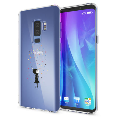 NALIA Handyhülle kompatibel mit Samsung Galaxy S9 Plus, Slim Silikon Motiv Case Crystal Schutzhülle Dünn Durchsichtig, Etui Handy-Tasche Back-Cover Transparent Bumper NALIA SlimFit Hülle
