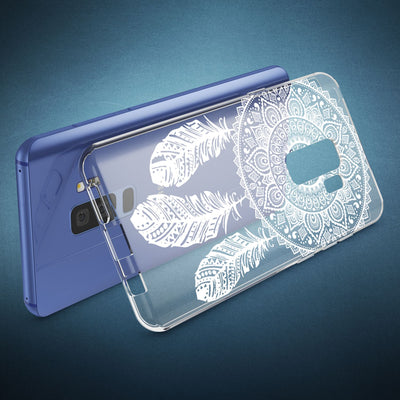 NALIA Handyhülle kompatibel mit Samsung Galaxy S9 Plus, Slim Silikon Motiv Case Crystal Schutzhülle Dünn Durchsichtig, Etui Handy-Tasche Back-Cover Transparent Bumper NALIA SlimFit Hülle