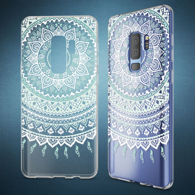 NALIA Handyhülle kompatibel mit Samsung Galaxy S9 Plus, Slim Silikon Motiv Case Crystal Schutzhülle Dünn Durchsichtig, Etui Handy-Tasche Back-Cover Transparent Bumper NALIA SlimFit Hülle