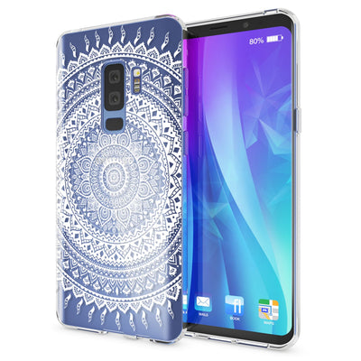 NALIA Handyhülle kompatibel mit Samsung Galaxy S9 Plus, Slim Silikon Motiv Case Crystal Schutzhülle Dünn Durchsichtig, Etui Handy-Tasche Back-Cover Transparent Bumper Mandala Pink NALIA SlimFit Hülle