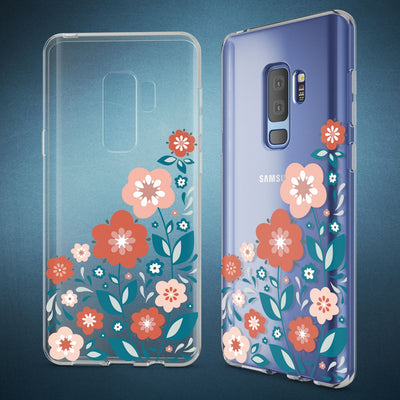 NALIA Handyhülle kompatibel mit Samsung Galaxy S9 Plus, Slim Silikon Motiv Case Crystal Schutzhülle Dünn Durchsichtig, Etui Handy-Tasche Back-Cover Transparent Bumper Mandala Pink NALIA SlimFit Hülle