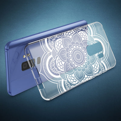NALIA Handyhülle kompatibel mit Samsung Galaxy S9 Plus, Slim Silikon Motiv Case Crystal Schutzhülle Dünn Durchsichtig, Etui Handy-Tasche Back-Cover Transparent Bumper Mandala Pink NALIA SlimFit Hülle