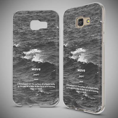 NALIA Handyhülle kompatibel mit Samsung Galaxy A5 2017, Lustig Silikon Phone Etui Dünnes Case Ultra-Slim Schutzhülle Spruch Handy-Tasche Back-Cover Bumper Wave NALIA Protective Hülle