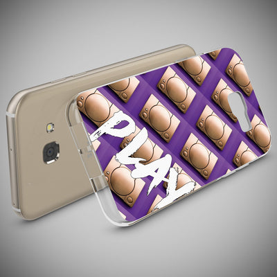NALIA Handyhülle kompatibel mit Samsung Galaxy A5 2017, Lustig Silikon Phone Etui Dünnes Case Ultra-Slim Schutzhülle Spruch Handy-Tasche Back-Cover Bumper Play (Purple) NALIA Protective Hülle