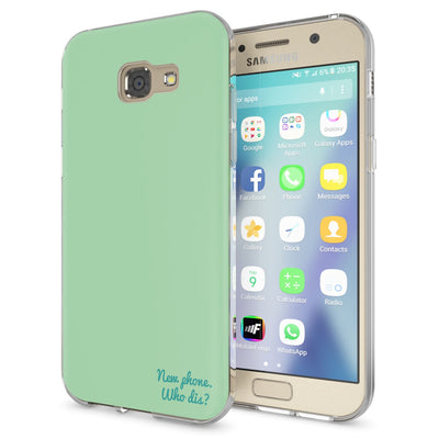 NALIA Handyhülle kompatibel mit Samsung Galaxy A5 2017, Lustig Silikon Phone Etui Dünnes Case Ultra-Slim Schutzhülle Spruch Handy-Tasche Back-Cover Bumper Who dis? NALIA Protective Hülle
