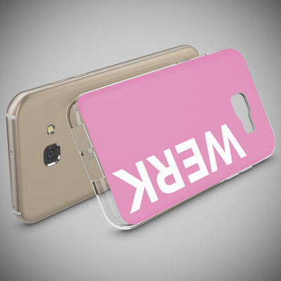 NALIA Handyhülle kompatibel mit Samsung Galaxy A5 2017, Lustig Silikon Phone Etui Dünnes Case Ultra-Slim Schutzhülle Spruch Handy-Tasche Back-Cover Bumper Werk (Pink) NALIA Protective Hülle