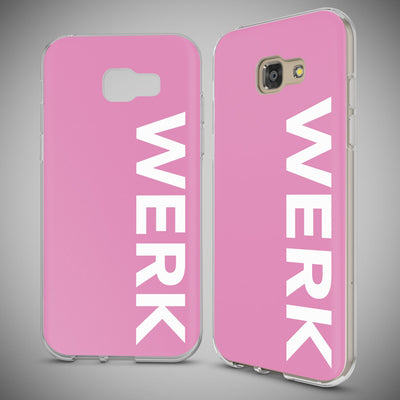 NALIA Handyhülle kompatibel mit Samsung Galaxy A5 2017, Lustig Silikon Phone Etui Dünnes Case Ultra-Slim Schutzhülle Spruch Handy-Tasche Back-Cover Bumper Werk (Pink) NALIA Protective Hülle