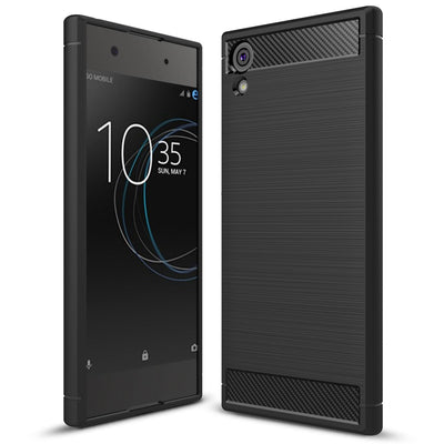 NALIA Silikonhülle für Sony Xperia XA1 Ultra – Rutschfest & Matt – VORTEX (Gebürstete Optik & Carbon Design) – Marke aus Berlin Default Title NALIA Protective Hülle