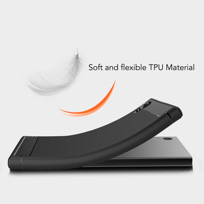 NALIA Silikonhülle für Sony Xperia XA1 Ultra – Rutschfest & Matt – VORTEX (Gebürstete Optik & Carbon Design) – Marke aus Berlin Default Title NALIA Protective Hülle
