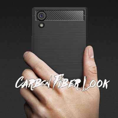 NALIA Silikonhülle für Sony Xperia XA1 Ultra – Rutschfest & Matt – VORTEX (Gebürstete Optik & Carbon Design) – Marke aus Berlin Default Title NALIA Protective Hülle